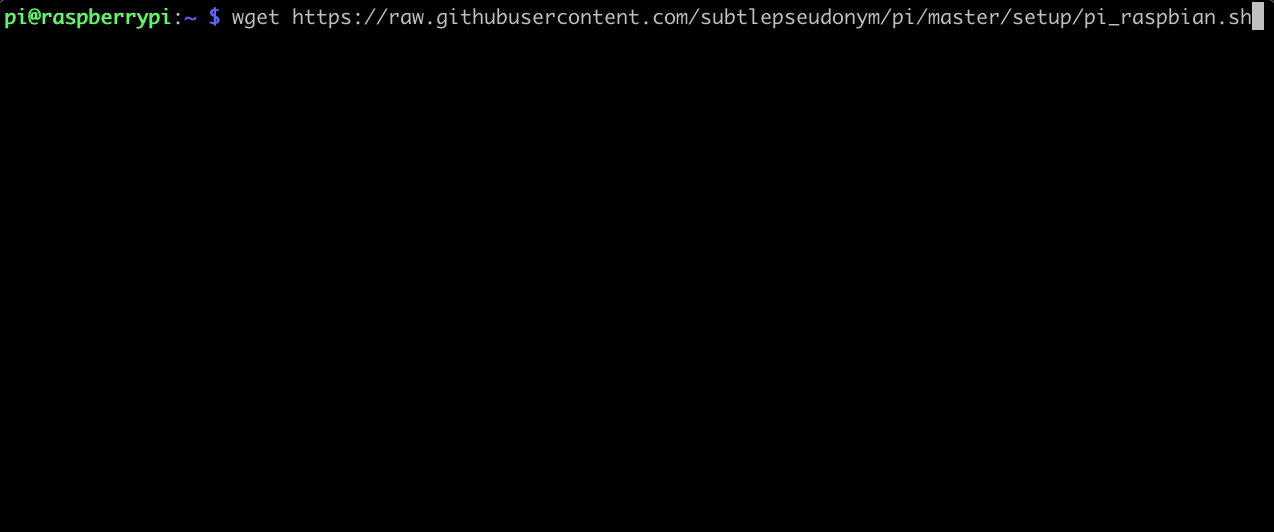 gif of downloading the setup script